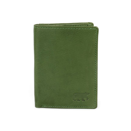 Bear Design Porta-cartões com compartimento para notas Cas CP7040 Verde
