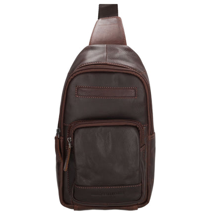 Hide & Stitches Japura Bolsa de Ombro/ Slingbag Castanho-escuro