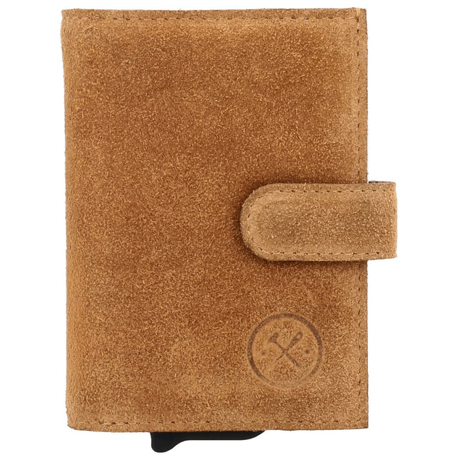 Hide & Stitches Brazos kožená bezpečnostní peněženka Camel