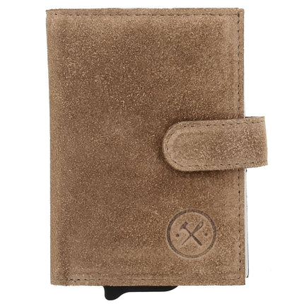 Hide & Stitches Brazos säkerhetsplånbok i läder Taupe