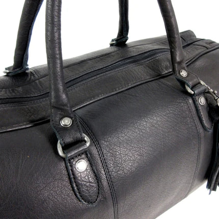 Bag2Bag Lederen Weekend Tas Leiden Zwart