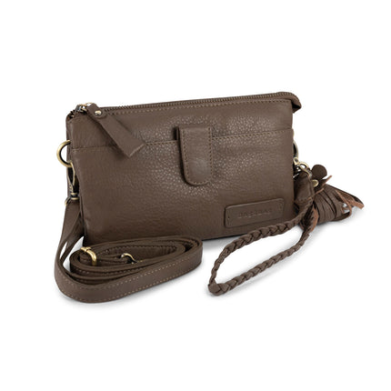 Bag2Bag Dover 3-przegrodowa torba na ramię Fudge