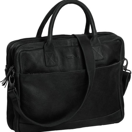 Daniel Ray Greensboro Leder-Laptoptasche 15 Zoll Schwarz