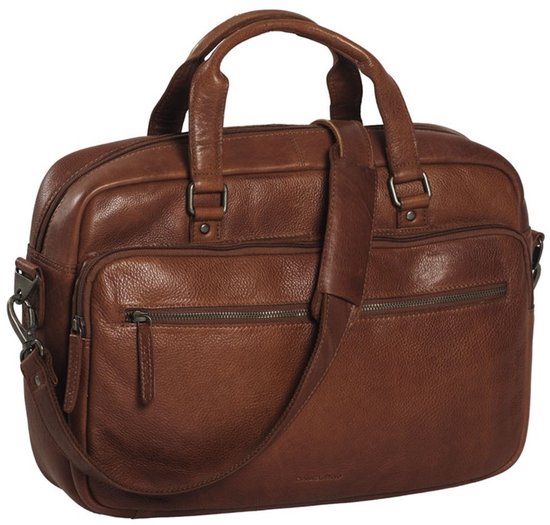 Daniel Ray Cleveland Sac à documents A4 14 pouces Cognac