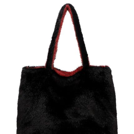 Emily & Noah Eva Fluffy City Shopper Large Svart/Röd