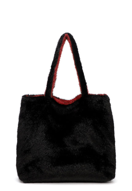 Emily & Noah Eva Fluffy City Shopper Large Svart/Röd