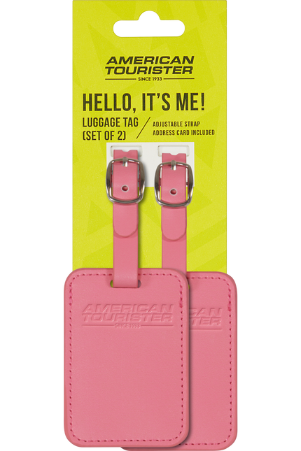 American Tourister Ta Luggage Tag / etui na bagaż (2 szt.) Pink Glitch