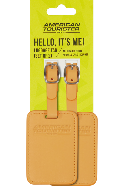 American Tourister Ta Luggage Tag / Bagagelabel 2 Stuks Papaya Pop