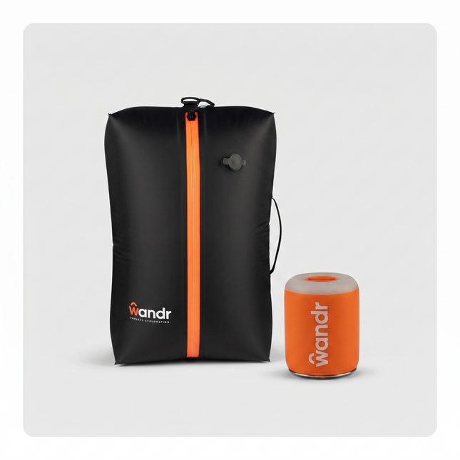 Wandr W36 Compressiezak + HiPump Sada vzduchové pumpy Černá/Oranžová