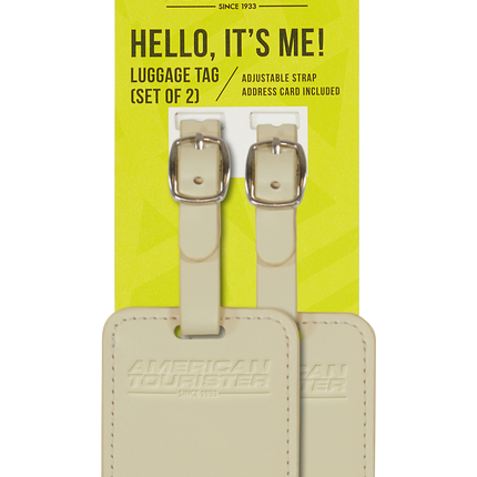 American Tourister Ta Luggage Tag / Bagagelabel 2 Stuks Cocon. Sand