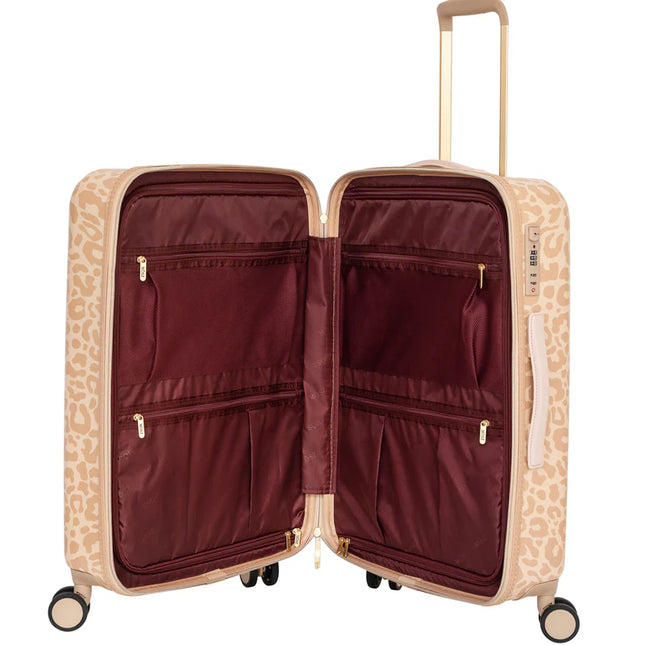 MOSZ Dames Grote Koffer Beige Luipaard - 76 cm - Lauren