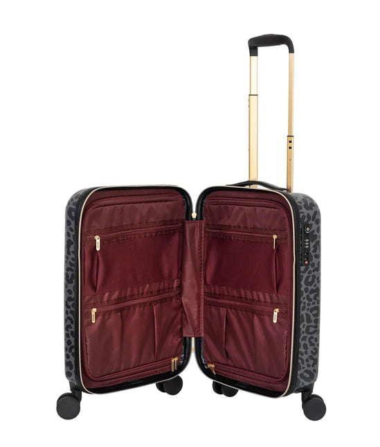 MOSZ Dames handbagage koffer Zwarte luipaard - 55 cm - Lauren