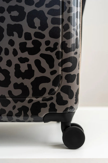 MOSZ Dames handbagage koffer Zwarte luipaard - 55 cm - Lauren