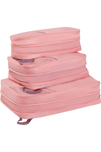 American Tourister TA Packing Cubes S/M/L Pink Mauve Růžová