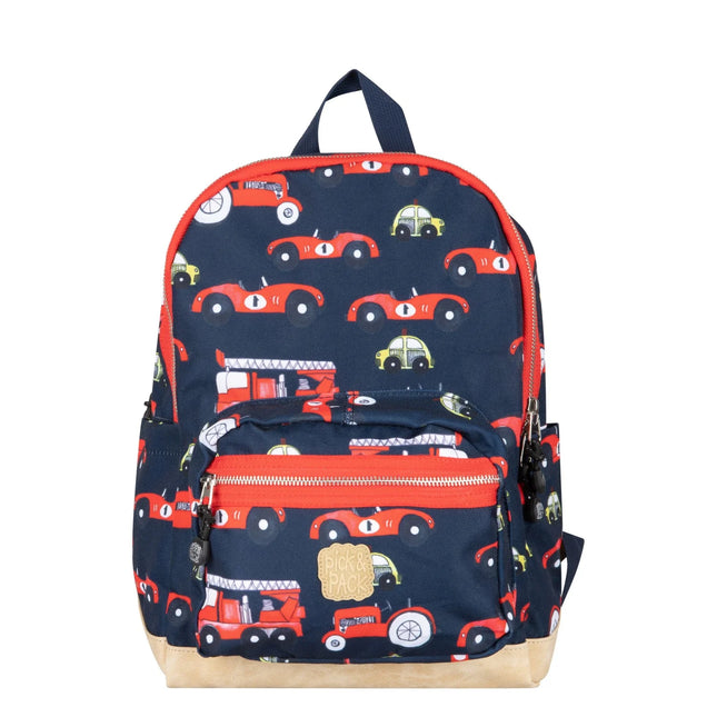 Pick & Pack Pick&Pack rugzak M Cars - Navy 