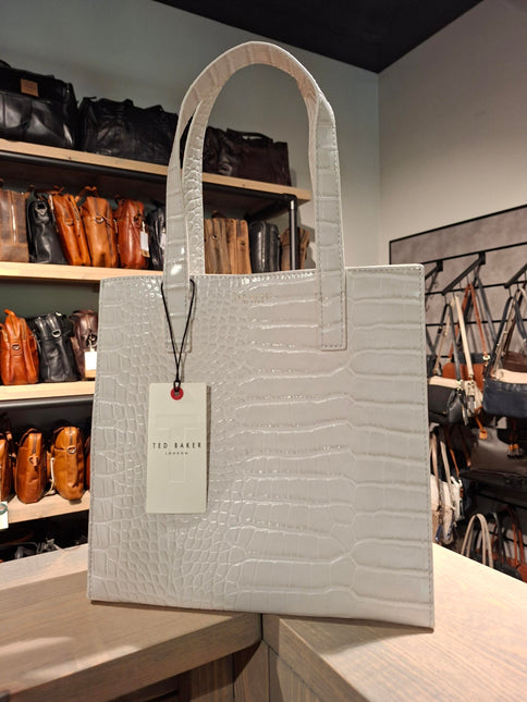 Ted Baker Wenonaa Croc Effect Small Icon Bag Ivory
