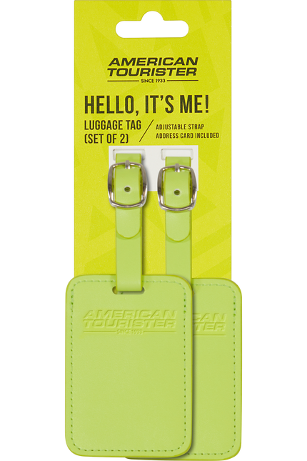 American Tourister Ta Luggage Tag / Bagagelabel 2 Stuks Light Lime