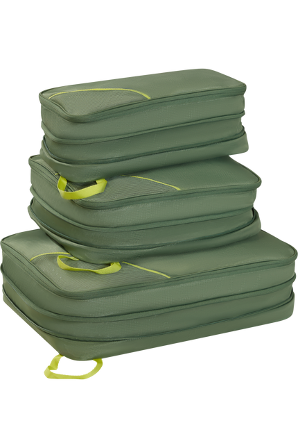 American Tourister TA Packing Cubes S/M/L Olive Lime Zelená