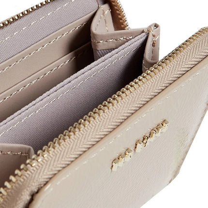 Ted Baker Carteira Senhora Crinnie Crinkle Icon Pequena com Fecho e Alça de Malha em pedra