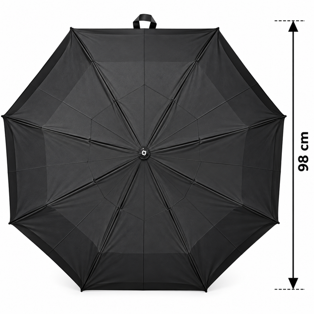 Samsonite Rain Pro 3 Sect. Auto O/C Paraplu Zwart
