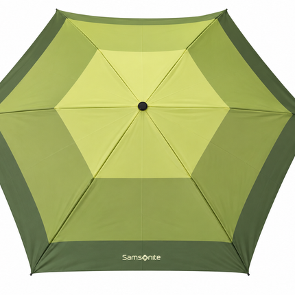Samsonite Rain Pro 3 Sect. Ultra Mini Flat GP Geo Paraplu Green print