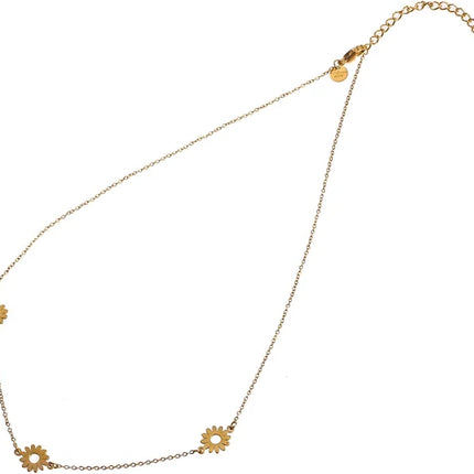 Day & Eve by Go Dutch Label Small Size Flowers Necklace - 14K (34+6 cm)