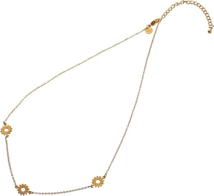 Day & Eve by Go Dutch Label Small Size Flowers Necklace - 14K (34+6 cm)