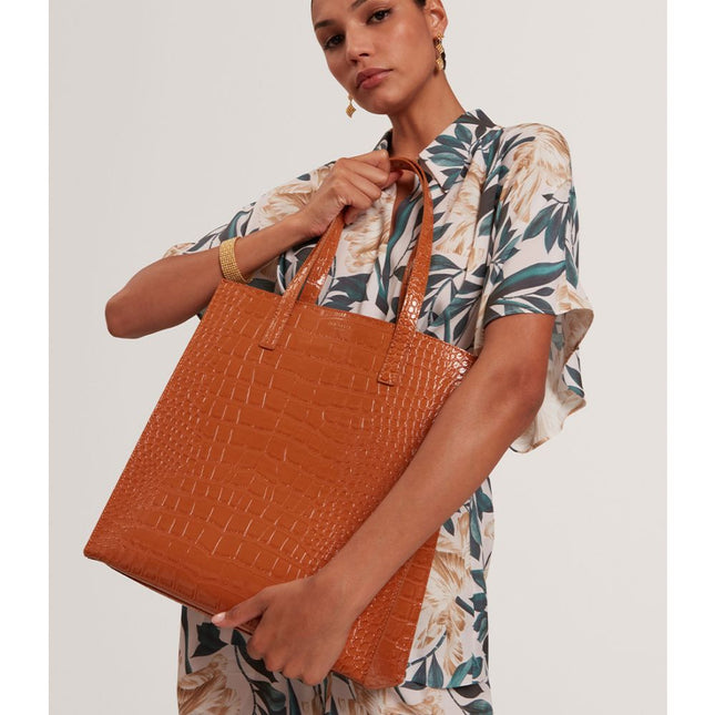 Ted Baker Wenella Croc Effect Large Icon Bag