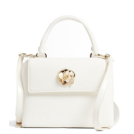 Ted Baker Roseau Rose Detail Mini Crinkle bag Ivory