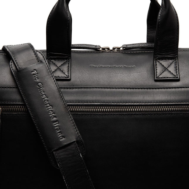 The Chesterfield Brand Laptoptas Waxed Pulled Up Levanto 15 Inch