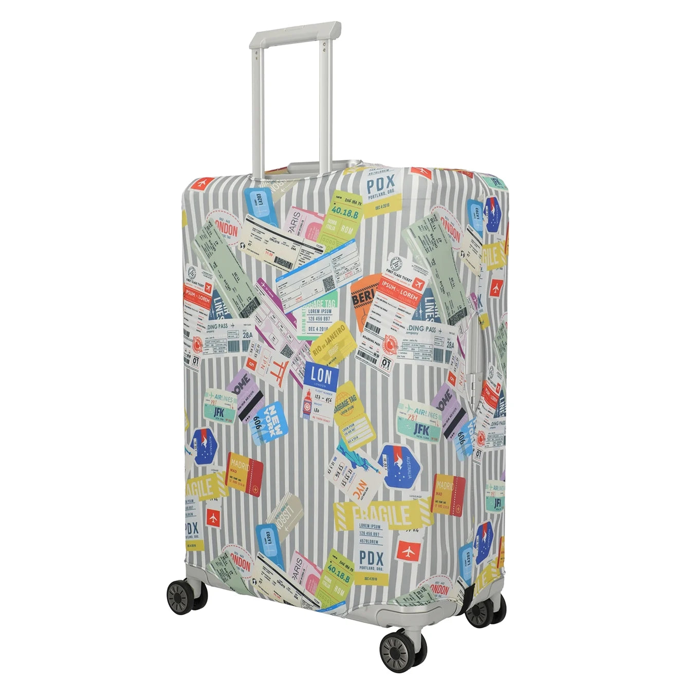 Koffer beschermhoes met schelpen print/Hoes in de maat L/Suitcase Koffer beschermhoes met schelpen print/Hoes in de maat L/Suitcase