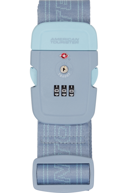 American Tourister TA Curea pentru bagaje TSA 70 mm Stoneblue Blue