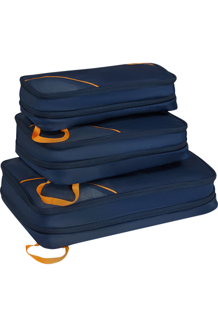 American Tourister TA Packing Cubes S/M/L Navy Orange Námořnická modrá