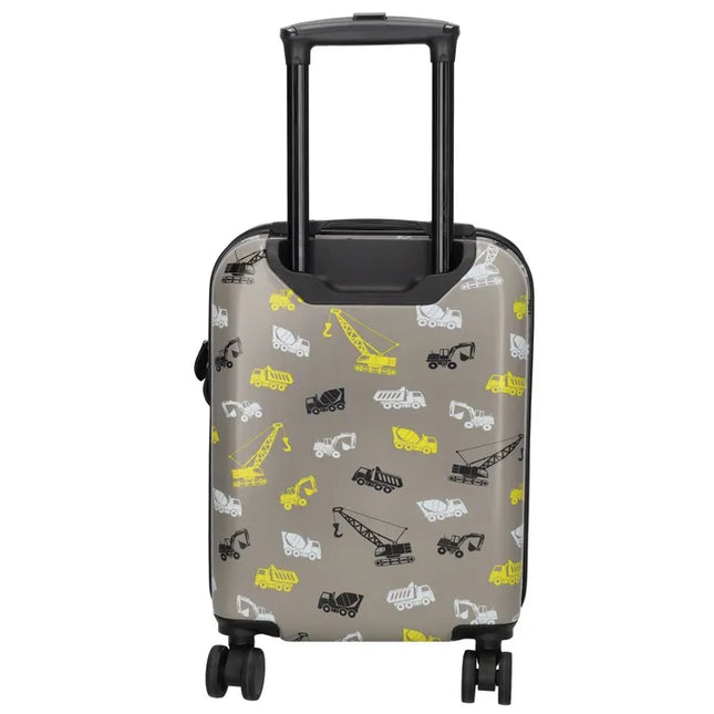 Zebra Avonturier Kinder Koffer Construction Grijs