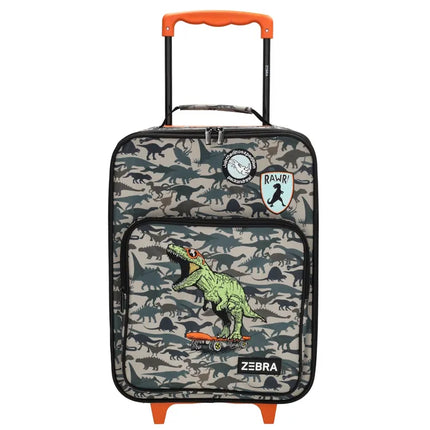 Zebra Avonturier Kinder Koffer Dino Green