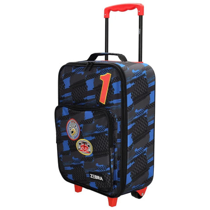 Zebra Avonturier Kinder Koffer Softcase Race Car